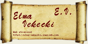 Elma Vekecki vizit kartica